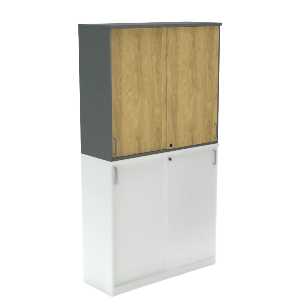 Aufsatzschrank E10 Natural Hickory Grau