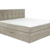 Boxspringbett Amy mit Bettkasten Greige 180 x 200 cm
