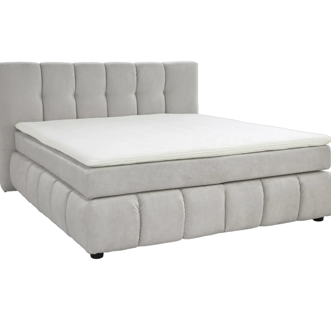 Boxspringbett Cora Greige 180 x 200 cm