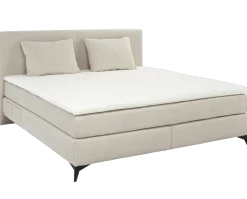 Boxspringbett Kira mit Beleuchtung und Ladefunktion Beige