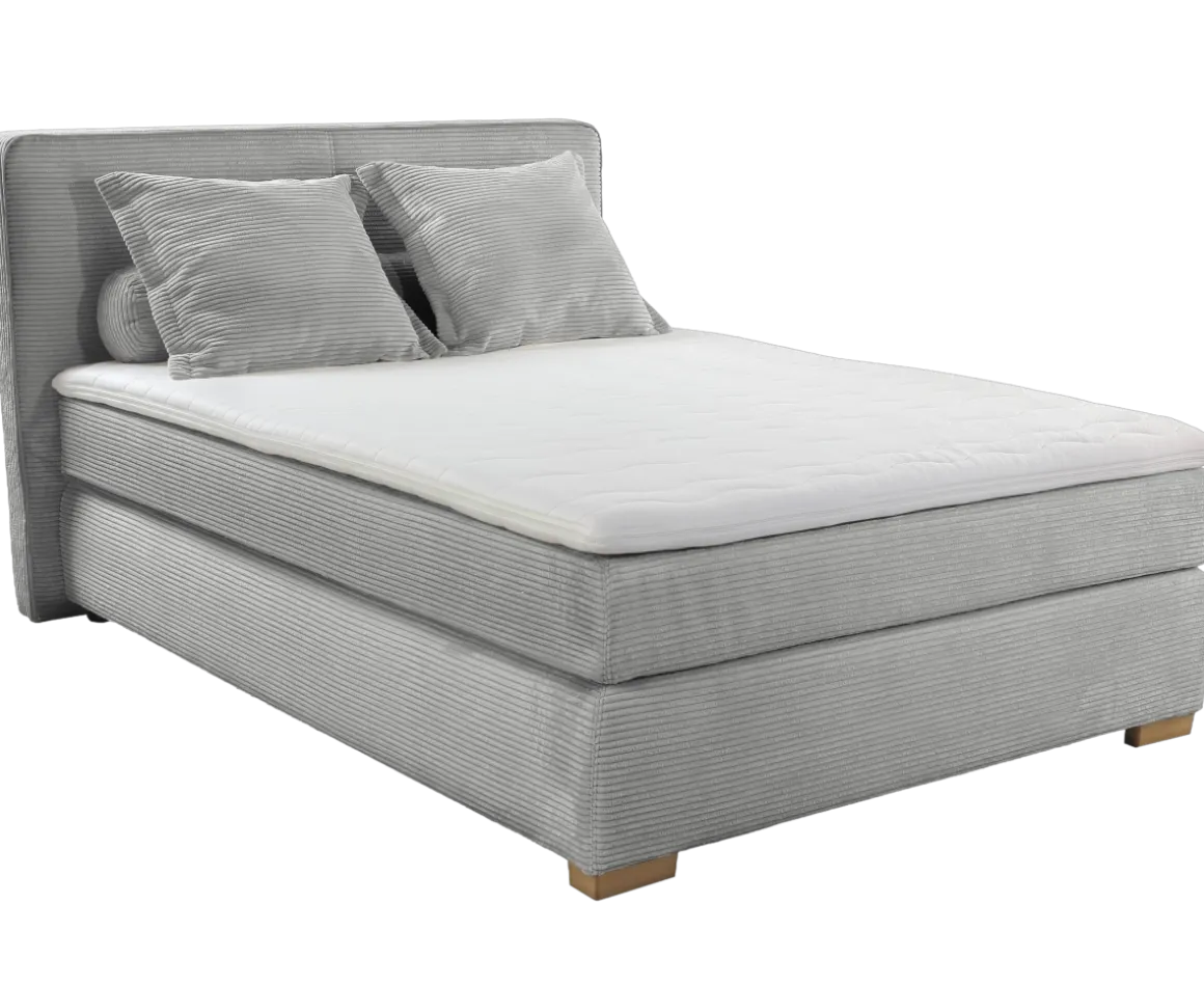 Boxspringbett Romy Hellgrau 140 x 200 cm