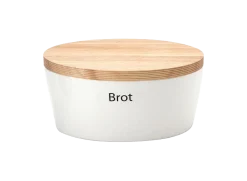 Continenta Brottopf oval mit Holzdeckel 30 cm