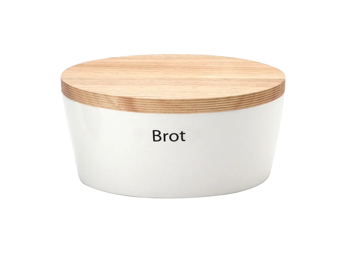 Continenta Brottopf oval mit Holzdeckel 30 cm