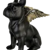 Deko Figur Flying Bull Gold Schwarz