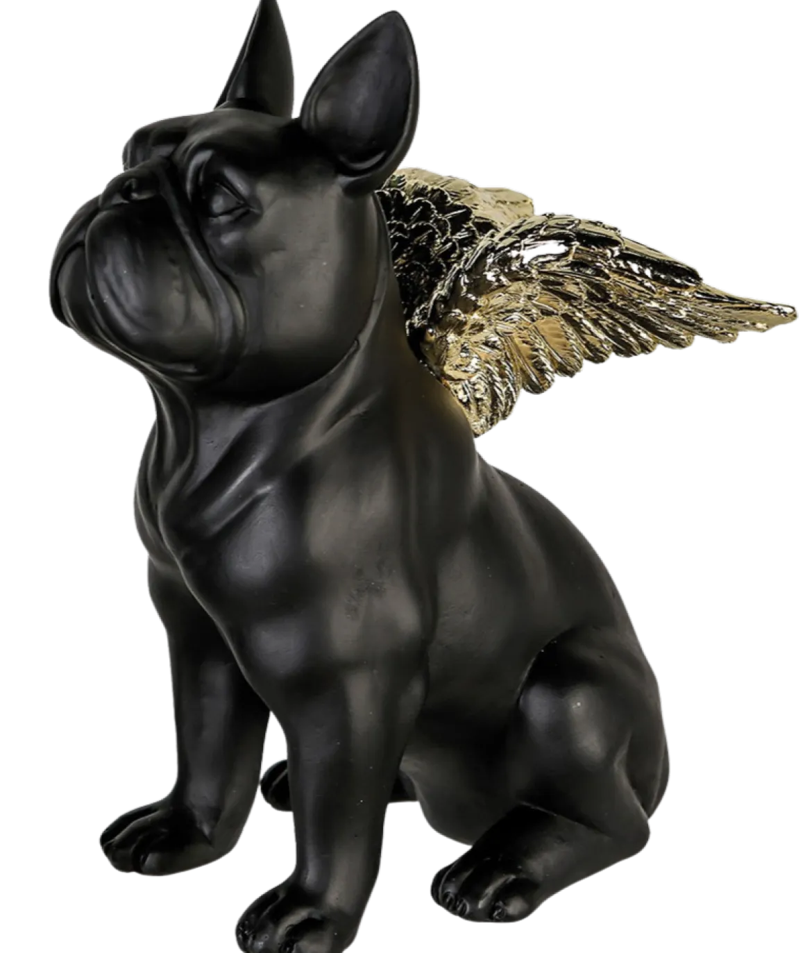Deko Figur Flying Bull Gold Schwarz