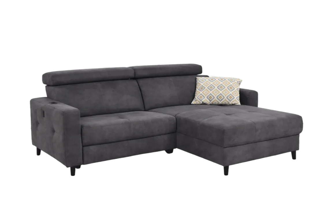 Ecksofa Doppio Dunkelgrau