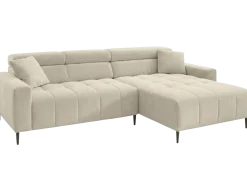 Ecksofa Simple mit Funktionen Cord Beige