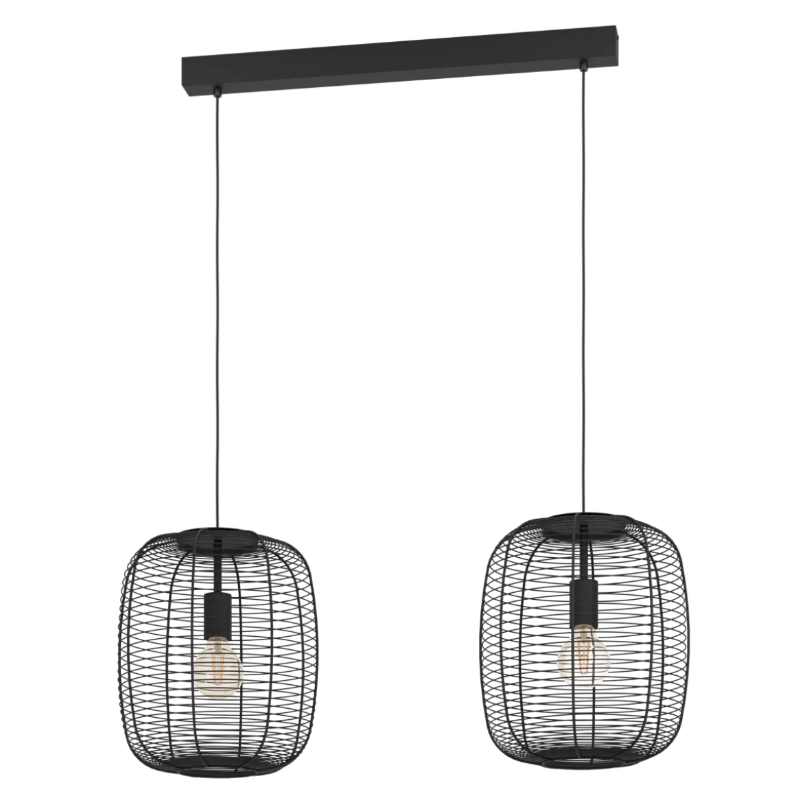EGLO AGL Pendelleuchte Rinroe 2-flg Schwarz