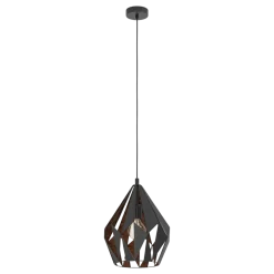 EGLO Pendelleuchte Carlton 1 Schwarz Kupfer