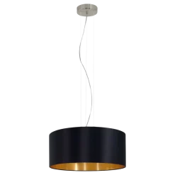 EGLO Pendelleuchte Maserlo Schwarz-Gold 53 cm
