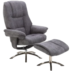 FEMO Relaxsessel 440 mit Hocker Grau