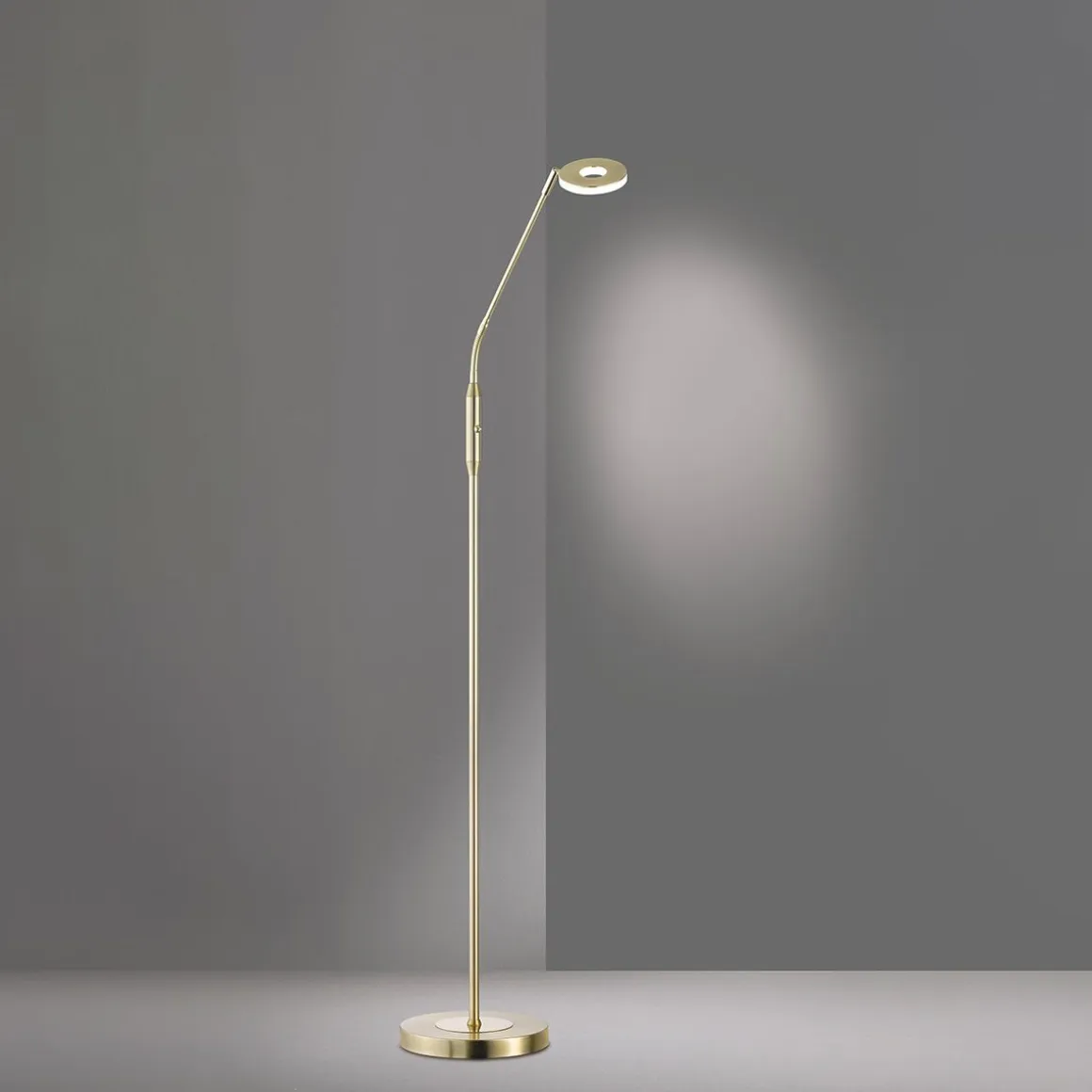 Fischer & Honsel 1-flg LED Stehleuchte Dent-TW Messingfarben