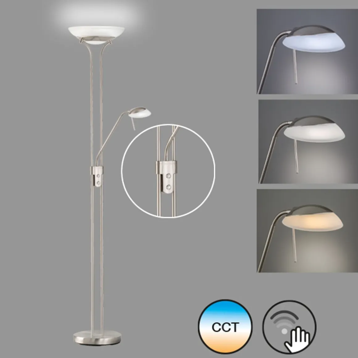 Fischer & Honsel LED Fluter Pool-TW 2 flg Nickel