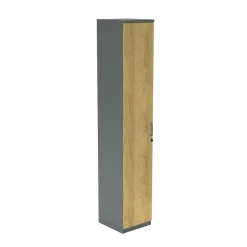 FlĂŒgeltĂŒrenschrank E10 Natural Hickory Grau