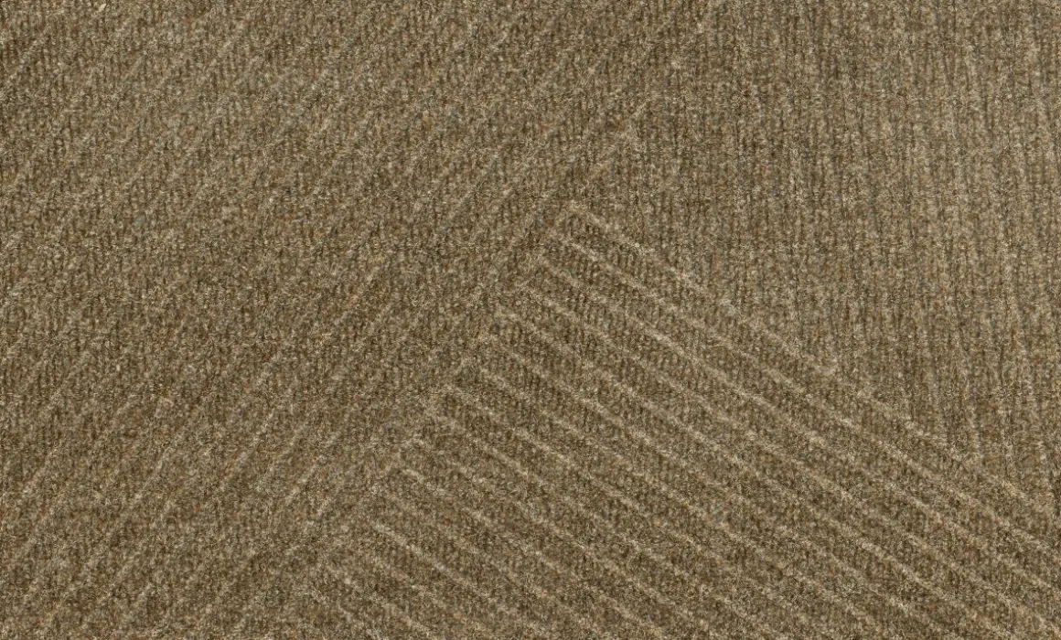 Fußmatte Dune Stripes Braungrau 45 x 75 cm