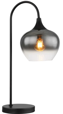 Globo 1-flg Tischleuchte Maxy Rauchglas