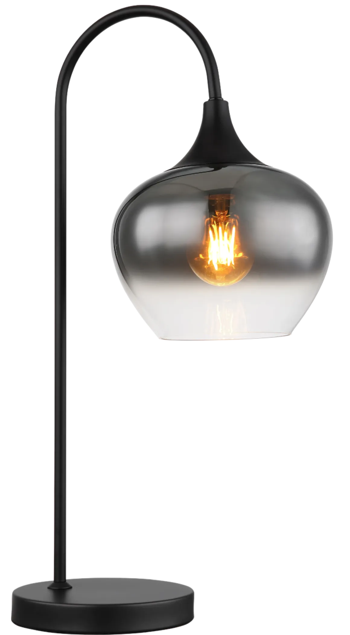 Globo 1-flg Tischleuchte Maxy Rauchglas