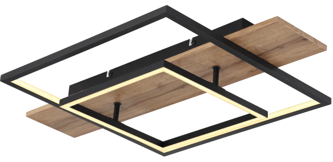 Globo LED Deckenleuchte Square Wood 1