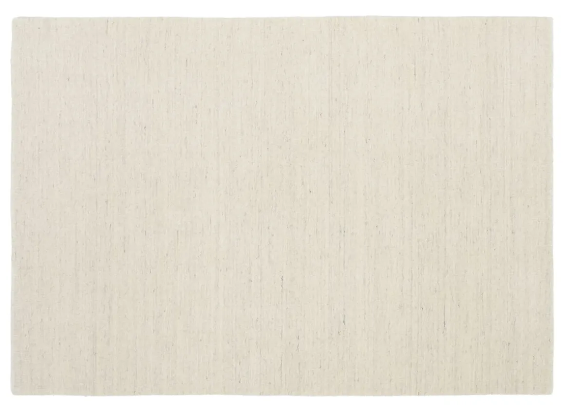 Handloom Sadhana aus Indien Hellgrau-Natur 200 x 250 cm