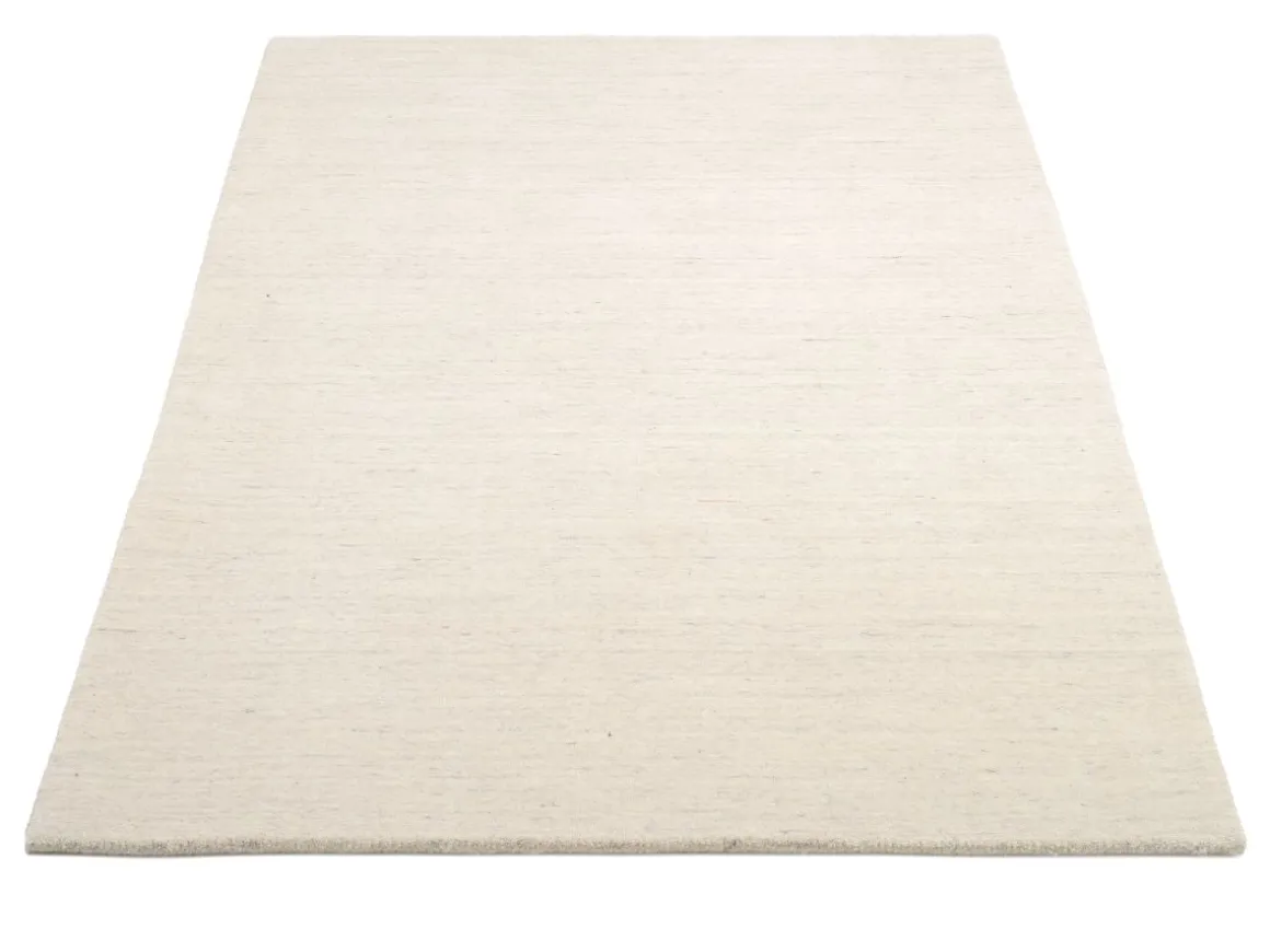 Handloom Sadhana aus Indien Hellgrau-Natur 200 x 250 cm