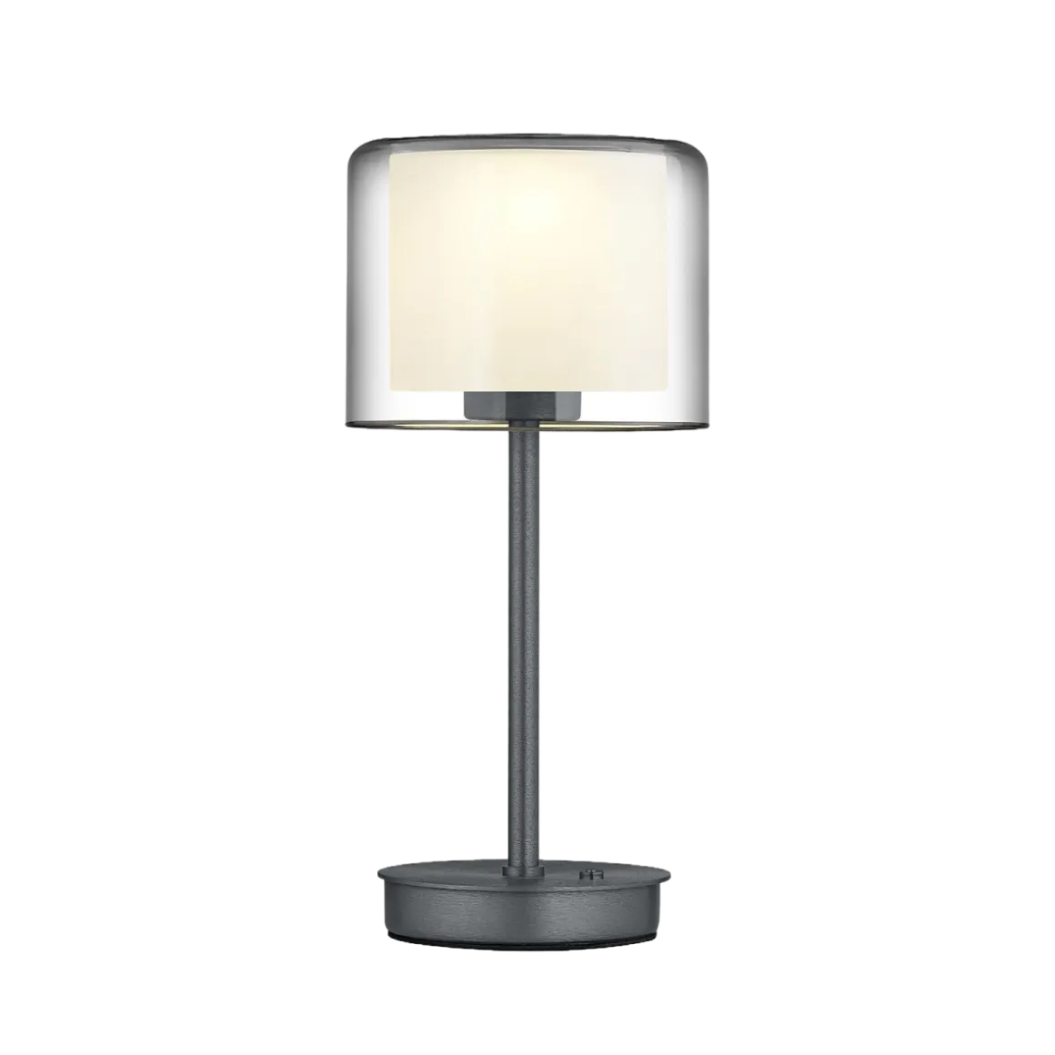 HELL LED Tischlampe Klara Rauchglas