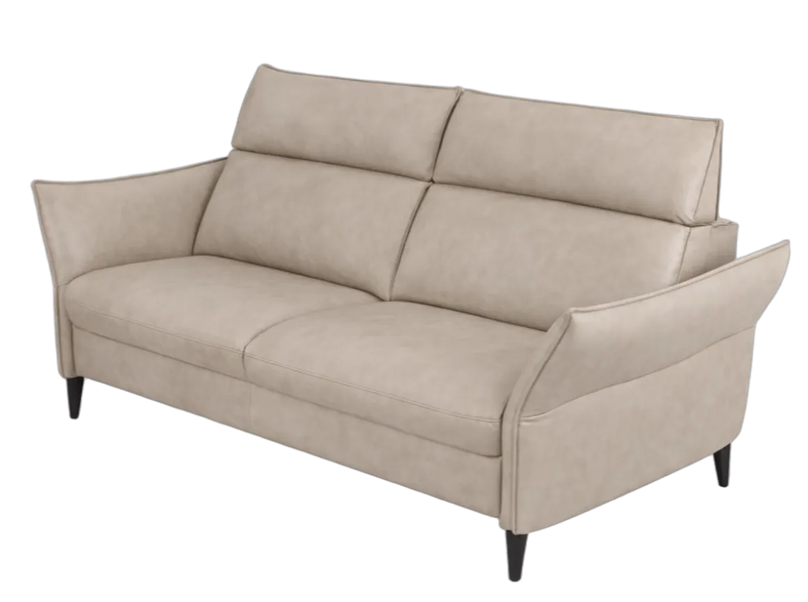 Hukla 3-Sitzer Sofa 21014 Pearl mit Kopfteilverstellung