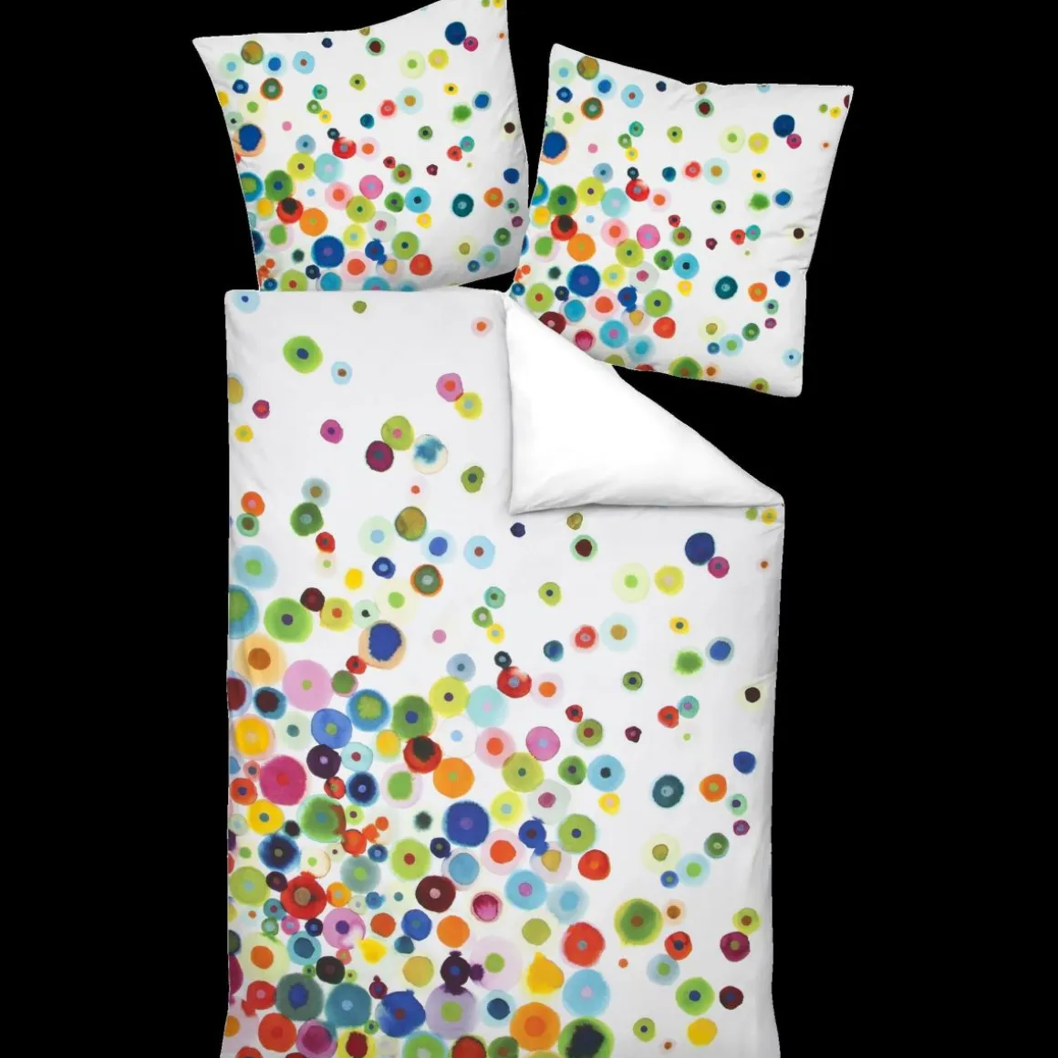 Janine Satin-Garnitur Modern Art Multicolor 135 x 200 cm
