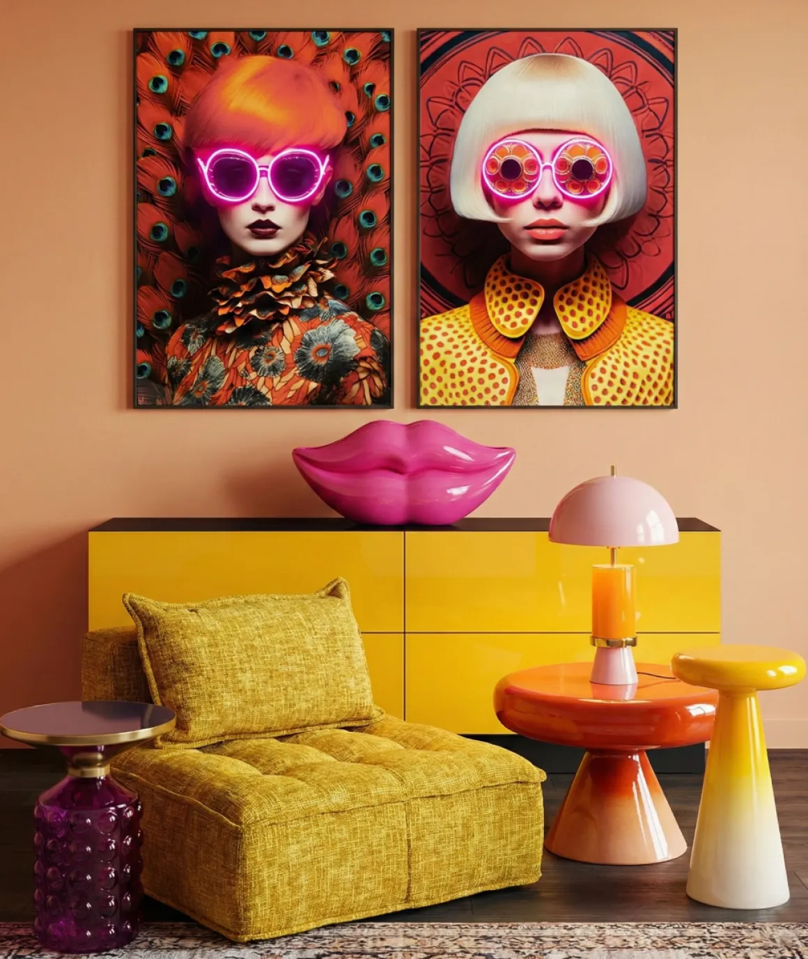 KARE Beistelltisch Rici Colore 30 x 57 cm