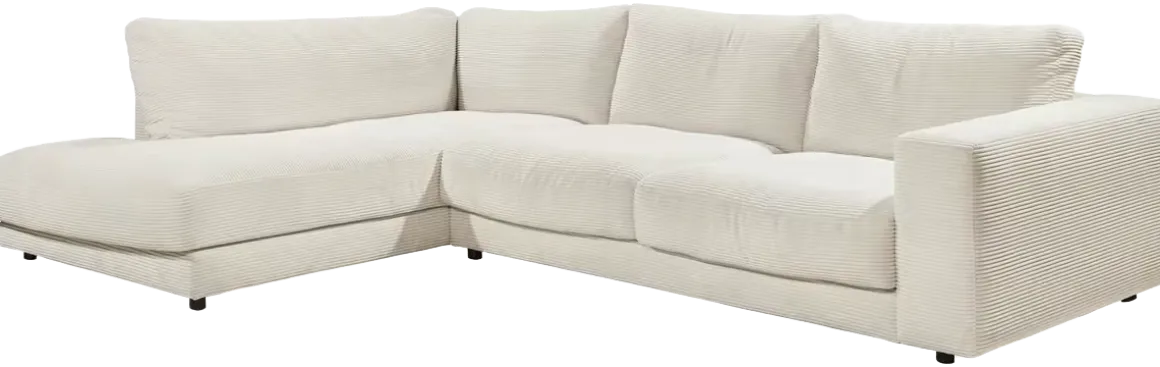 Lascondo Ecksofa Hagerstown 2.0 Cord Snow