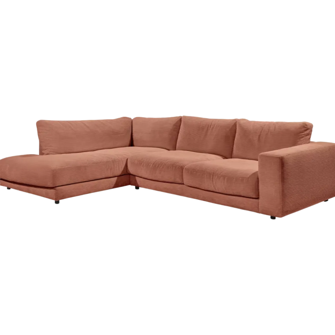 Lascondo Ecksofa Hagerstown 2.0 Cord rusty