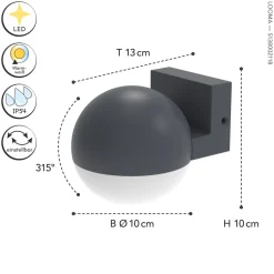 LED AuĂenwandlampe Looma