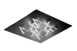 LED Deckenleuchte Cristalli Rostfarben 36 x 36 cm