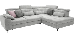Musterring Set One Ecksofa 3400 L Grau mit Sitztiefenverstellung