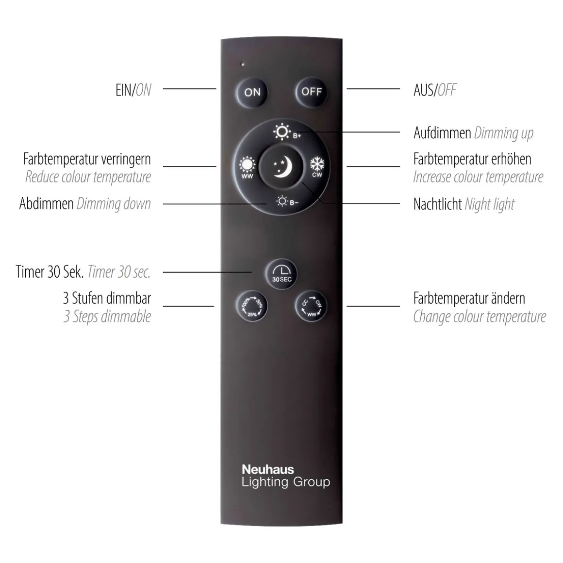 Neuhaus Pure 1-flg LED Spot Mira Aluminium