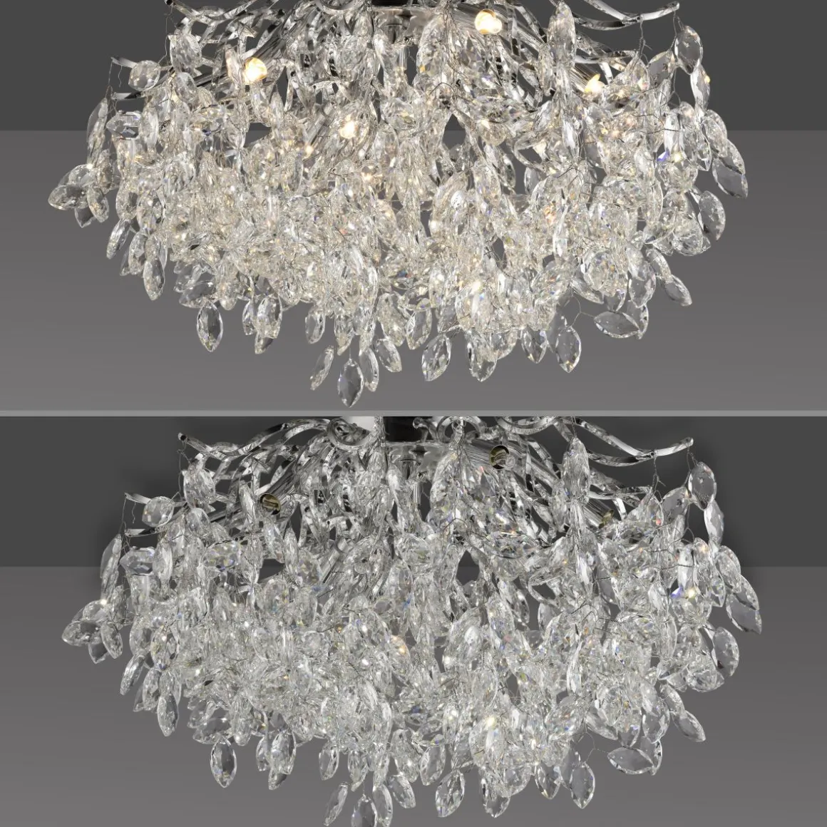 Paul Neuhaus 10-flg Deckenlampe Ricicle Chrom