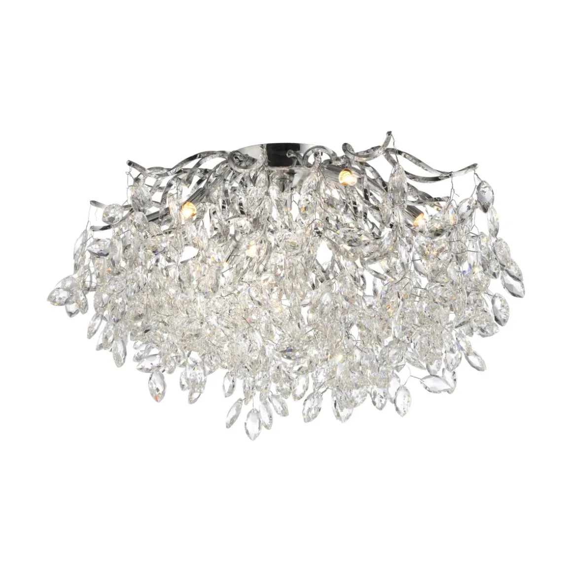 Paul Neuhaus 10-flg Deckenlampe Ricicle Chrom