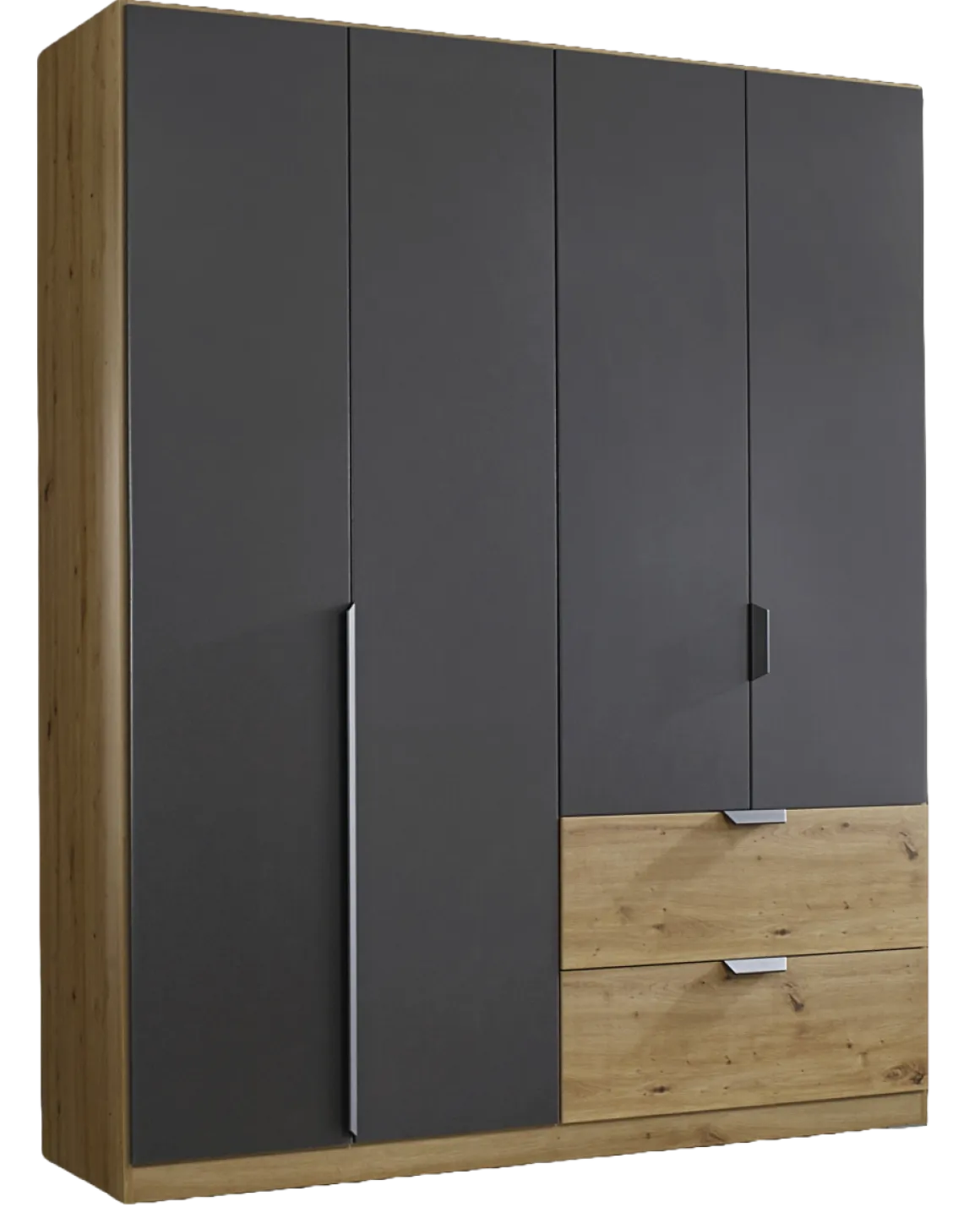 Rauch Drehtürenschrank Quadra-Spin Grau