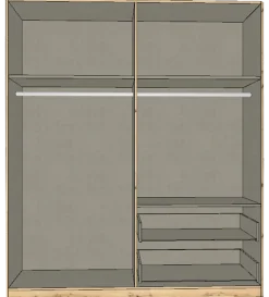 Rauch Drehtürenschrank Quadra-Spin Grau