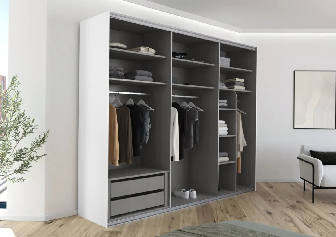 Rauch Schwebetürenschrank Contido Alpinweiß