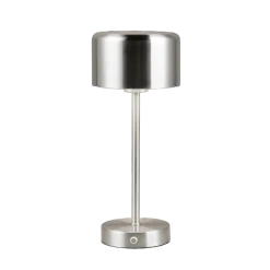 Reality Leuchten Akku Tischlampe Jeff Nickelfarben