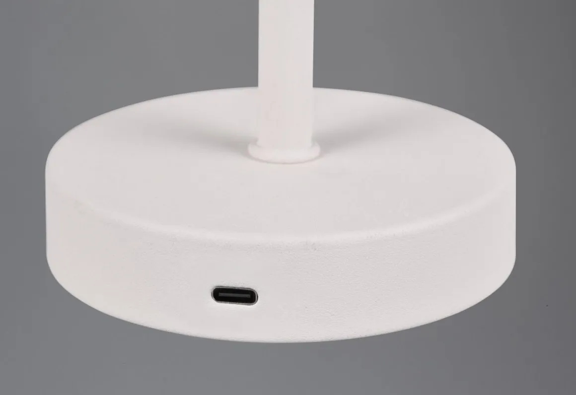 Reality Leuchten Akku Tischlampe Jeff Weiß