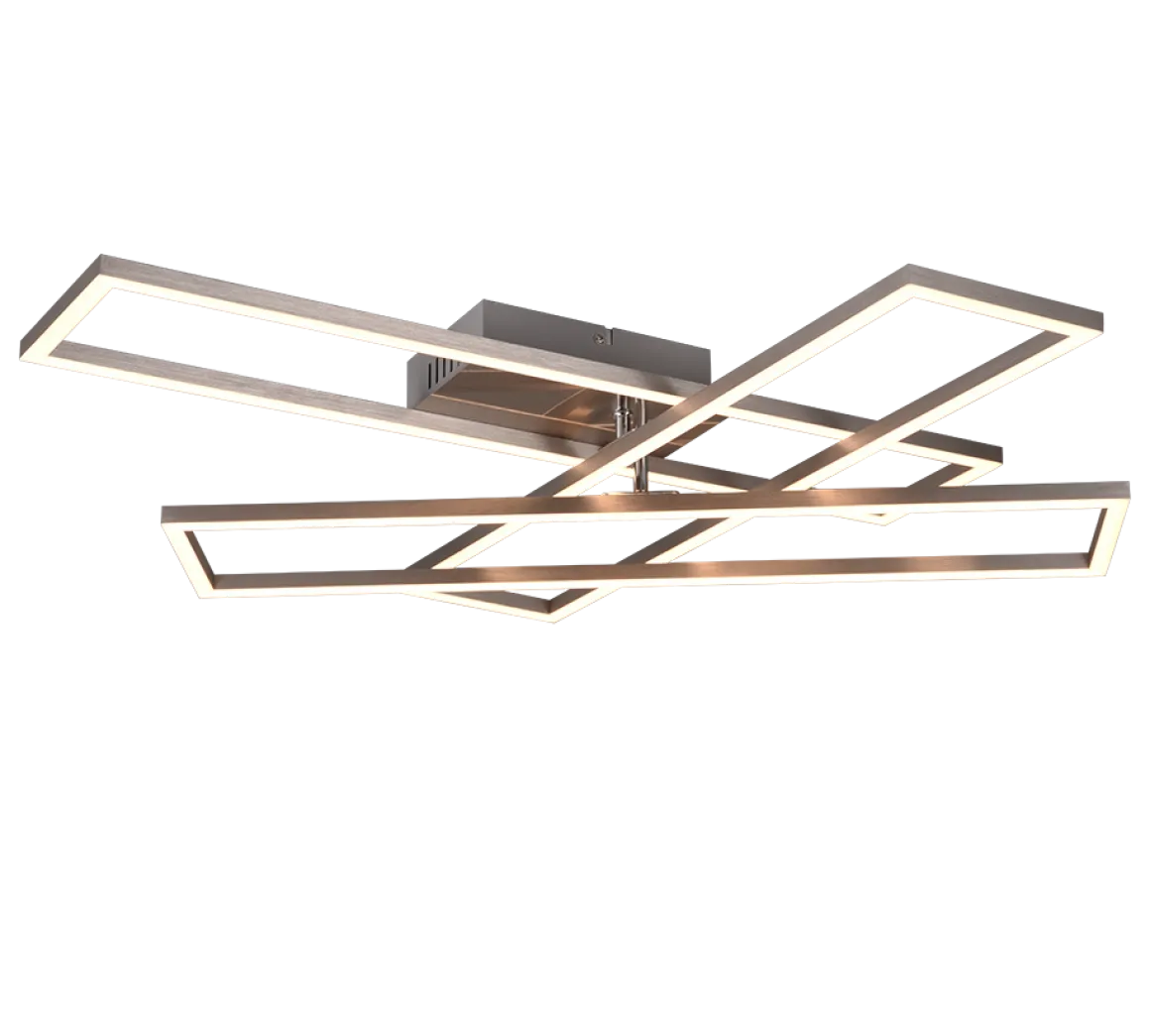 Reality Leuchten LED Deckenleuchte Corso Nickel