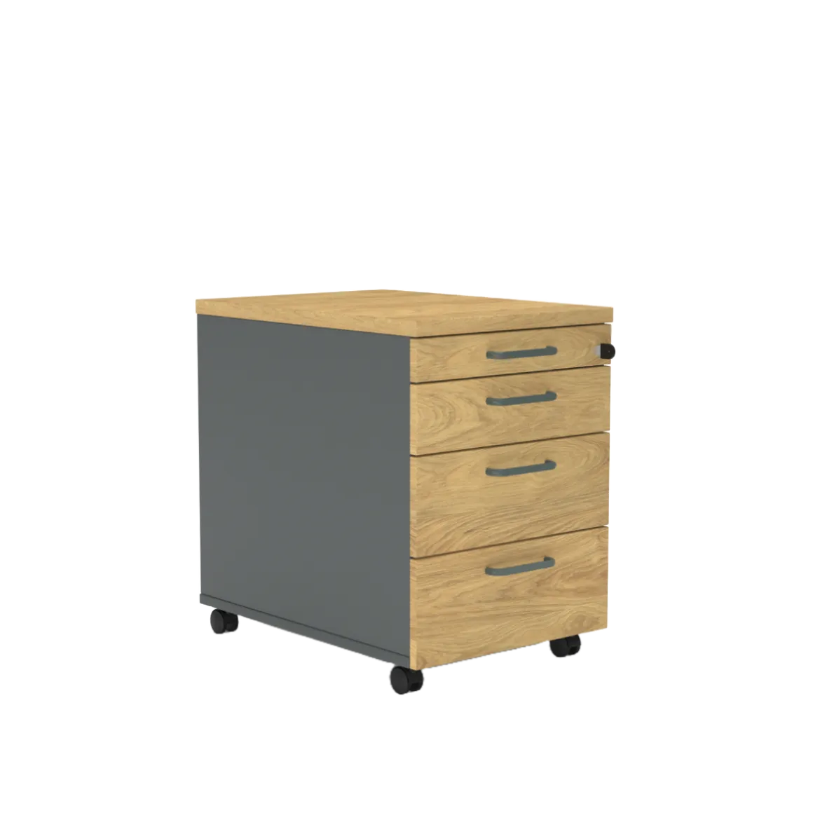 Rollcontainer E10 Hickory Grau