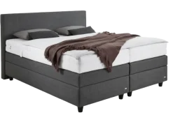 Ruf Boxspringbett Verena mit Bettkasten Grau 180 x 200 cm
