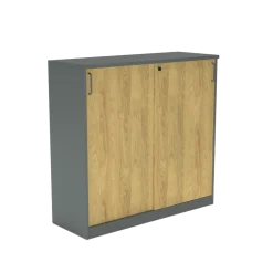 Schiebetürenschrank E10 Natural Hickory Grau