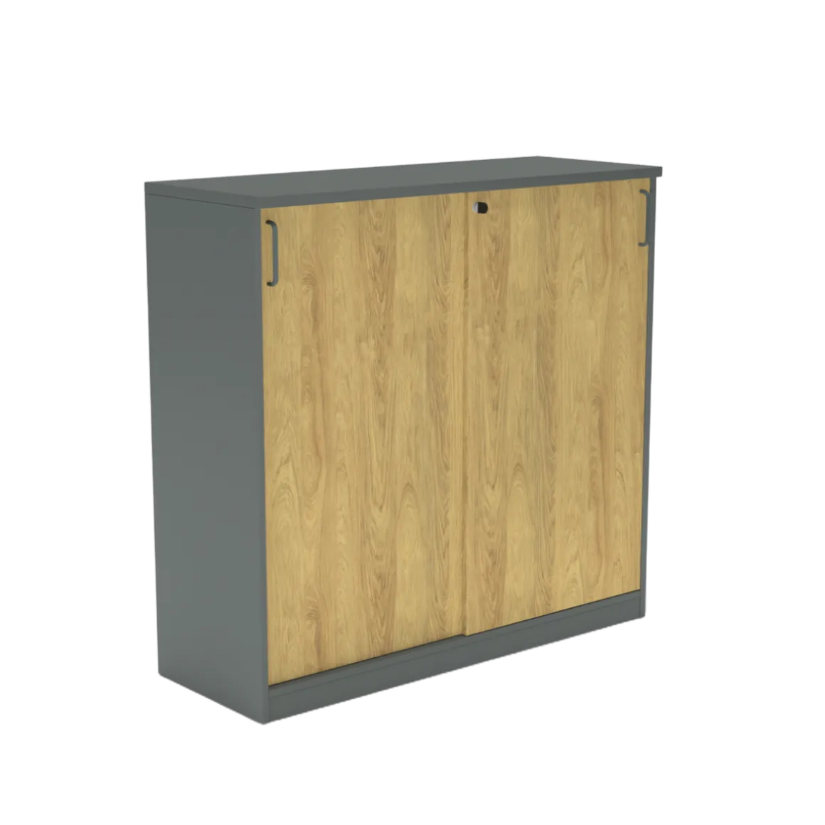 Schiebetürenschrank E10 Natural Hickory Grau