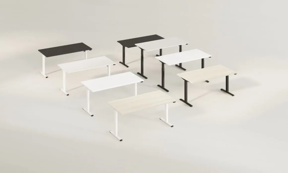 Schreibtisch eComo Akazie Aluminium 120 x 60 cm