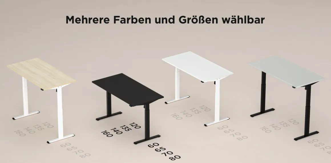 Schreibtisch eComo Schwarz 140 x 70 cm