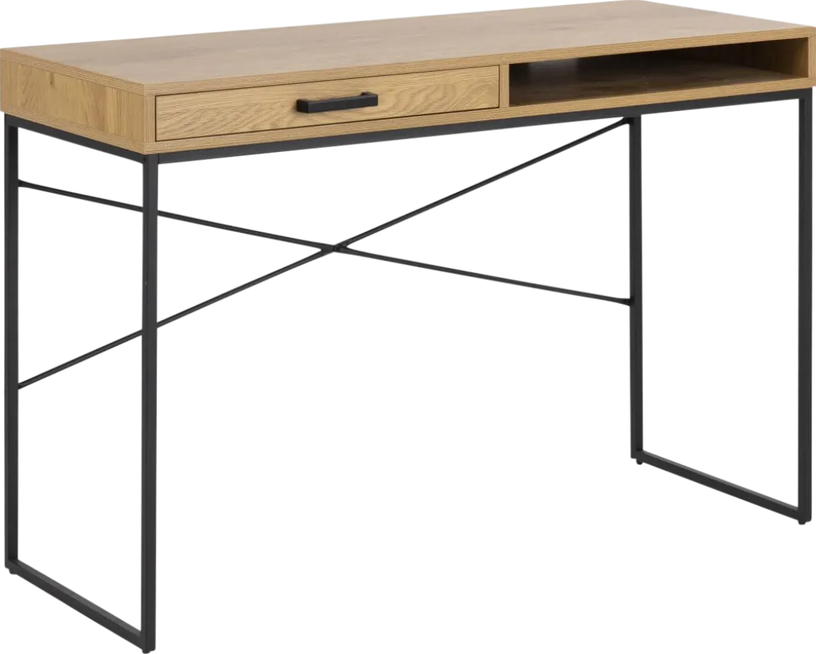 Schreibtisch mit Schublade Seaford Eiche 110 x 45 cm
