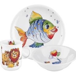 Seltmann Weiden 3-tlg Kinder Teller-Set Bunte Tierwelt